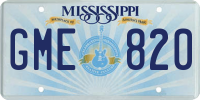 MS license plate GME820