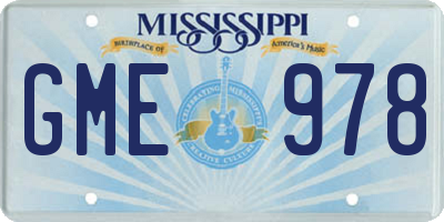 MS license plate GME978