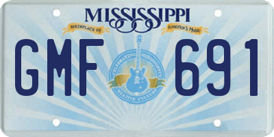 MS license plate GMF691