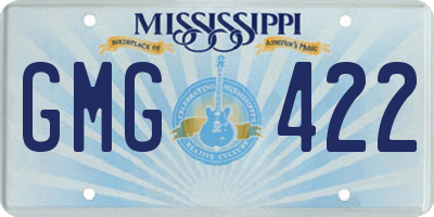 MS license plate GMG422