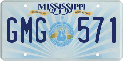 MS license plate GMG571