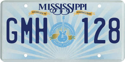 MS license plate GMH128