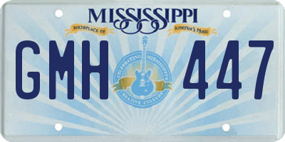 MS license plate GMH447