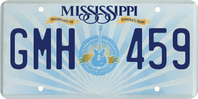 MS license plate GMH459