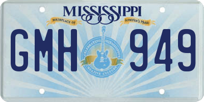 MS license plate GMH949