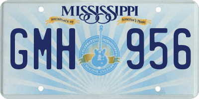 MS license plate GMH956
