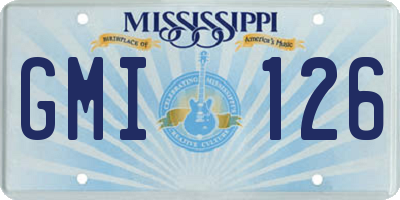 MS license plate GMI126