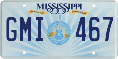 MS license plate GMI467