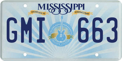 MS license plate GMI663