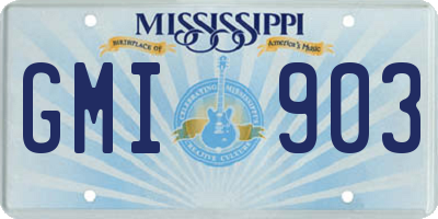 MS license plate GMI903