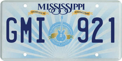 MS license plate GMI921