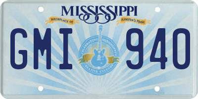 MS license plate GMI940
