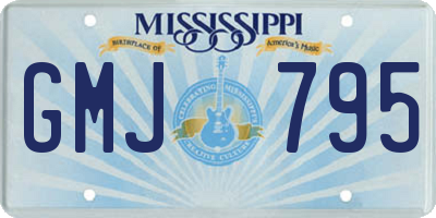 MS license plate GMJ795