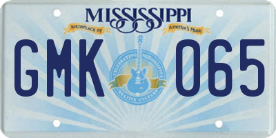 MS license plate GMK065