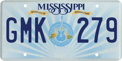 MS license plate GMK279