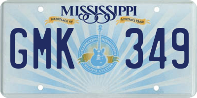 MS license plate GMK349