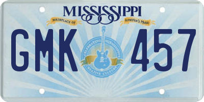 MS license plate GMK457