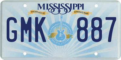 MS license plate GMK887