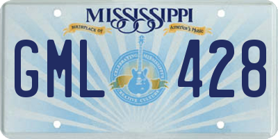 MS license plate GML428