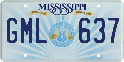 MS license plate GML637