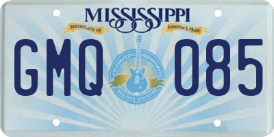 MS license plate GMQ085