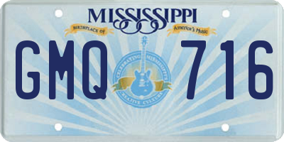 MS license plate GMQ716