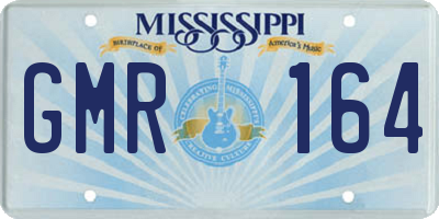 MS license plate GMR164