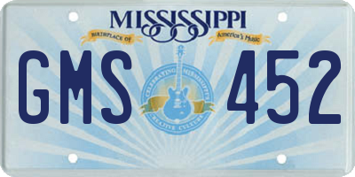 MS license plate GMS452