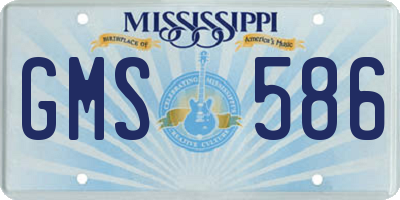 MS license plate GMS586