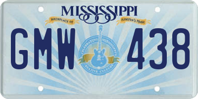 MS license plate GMW438
