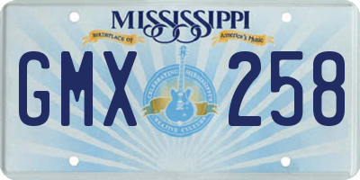 MS license plate GMX258