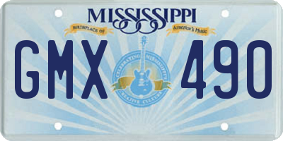 MS license plate GMX490