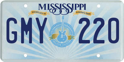 MS license plate GMY220