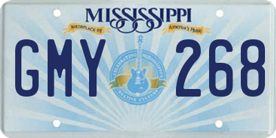 MS license plate GMY268