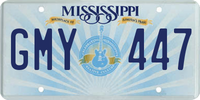 MS license plate GMY447