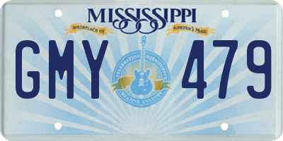 MS license plate GMY479