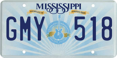 MS license plate GMY518