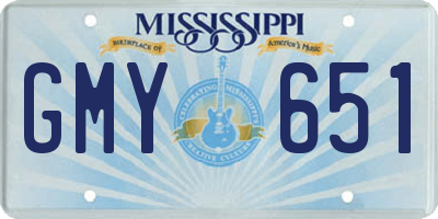 MS license plate GMY651