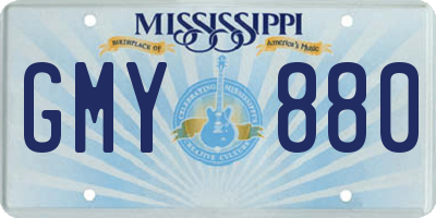 MS license plate GMY880