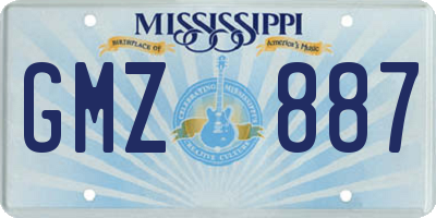 MS license plate GMZ887