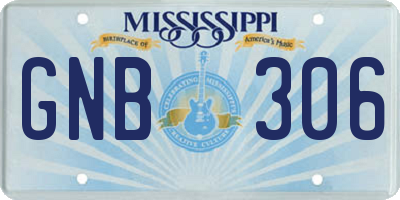 MS license plate GNB306