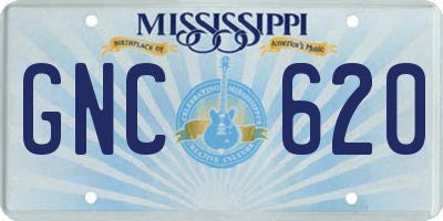 MS license plate GNC620