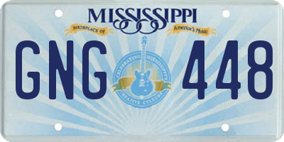 MS license plate GNG448