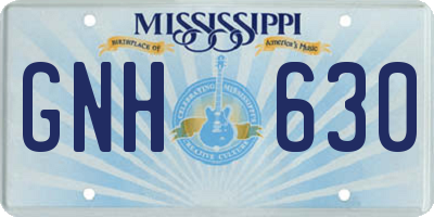 MS license plate GNH630