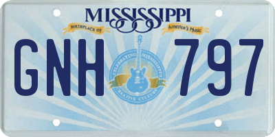 MS license plate GNH797