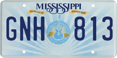 MS license plate GNH813