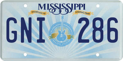 MS license plate GNI286
