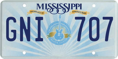 MS license plate GNI707