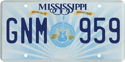 MS license plate GNM959