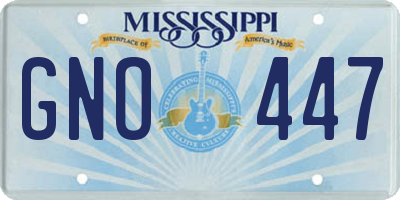 MS license plate GNO447